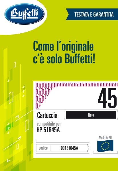Cartuccia ink jet HP - Compatibile 45 51645A - Nero - 930 pag