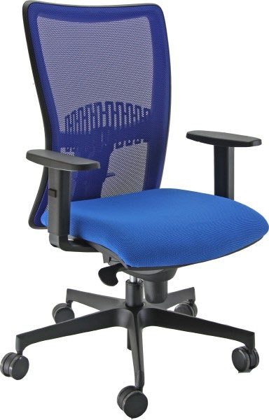 Sedia operativa Air Synchro Plus - braccioli inclusi - tessuto - blu