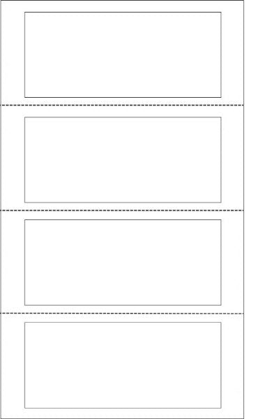 Confezione 400 Etichette adesive per passaggi di proprietà - Modello TT-951-2 - 140x60 mm - Fogli 305x200 mm senza banda di trascinamento