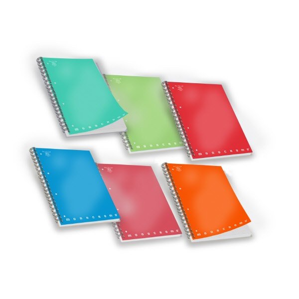 Quaderni skip Monocromo  - Rigatura 5M - Quadretto elementari e medie - 80 g - copertine assortite