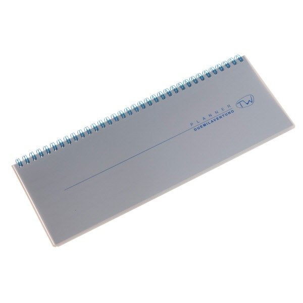 Planner settimanale 12 mesi orizzontale - 2026 - 29,2x10,3 cm - argento