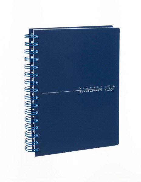 Agenda giornaliera 12 mesi - 2026 - 10,5x15 cm - copertina sintetico - interno fisso - blu
