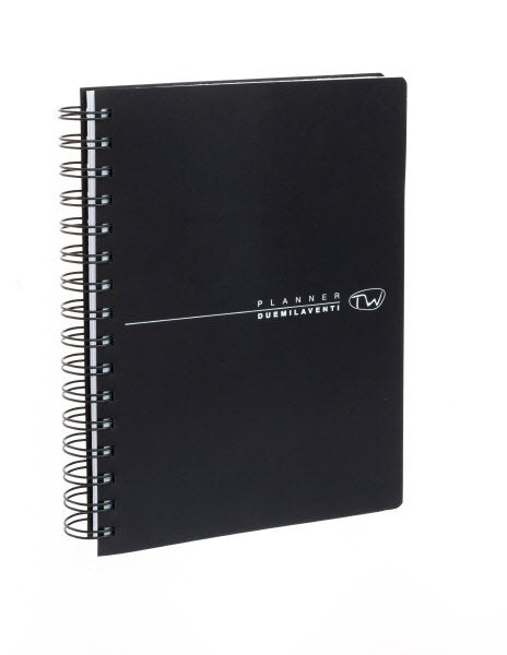 Agenda settimanale - 2026 - 19x26 cm. - copertina in sintetico - interno fisso - nero