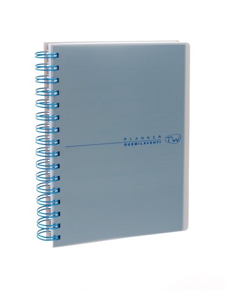 Agenda giornaliera 12 mesi - 2026 - 14,2x21 cm - copertina sintetico - interno fisso - argento