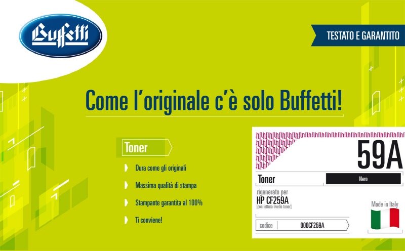 Toner HP - Compatibile Rigenerato 59A CF259A - con lettura livello toner - Nero - 3.000 pag