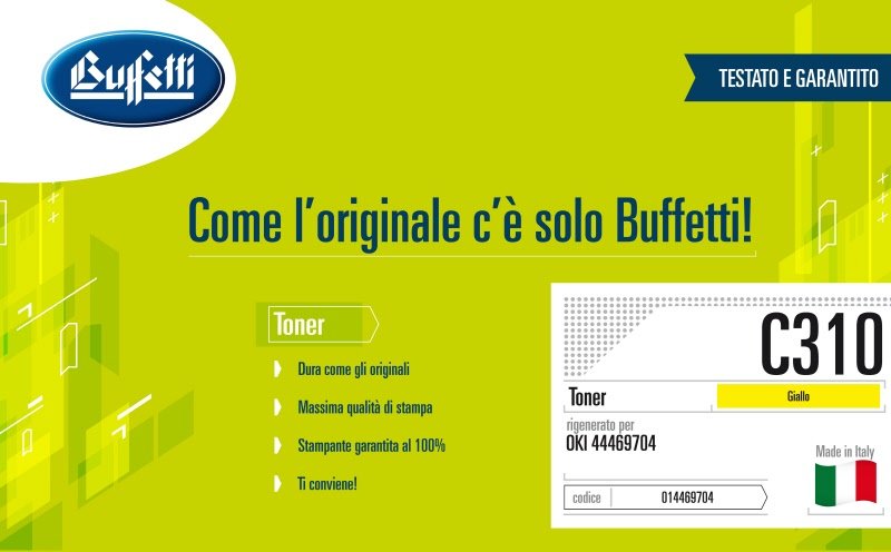 Oki Toner - Compatibile Rigenerato C310 44469704 - Giallo - 2.000 pag