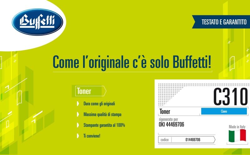 Oki Toner - Compatibile Rigenerato C310 44469706 - Ciano - 2.000 pag