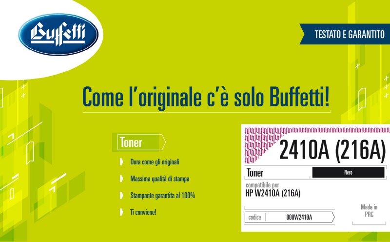 Toner HP - Compatibile 2410A(216A) W2410A(216A) -Nero - 1.050 pag