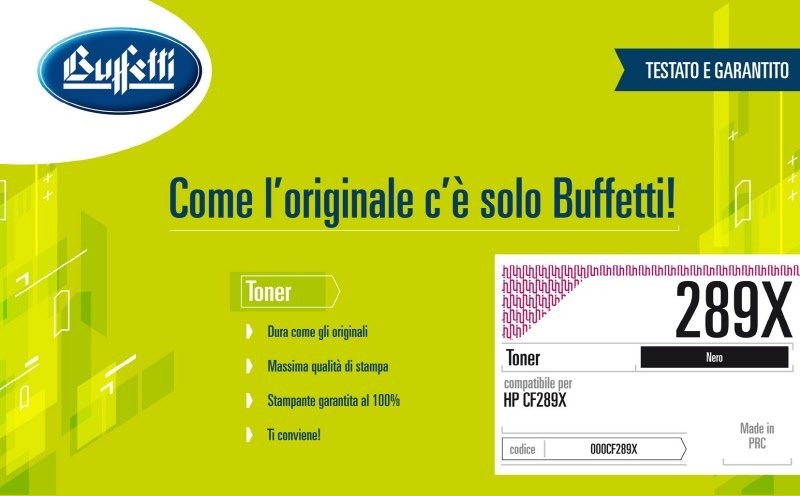 Toner HP - Compatibile 289X CF289X - Nero - 10.000 pag