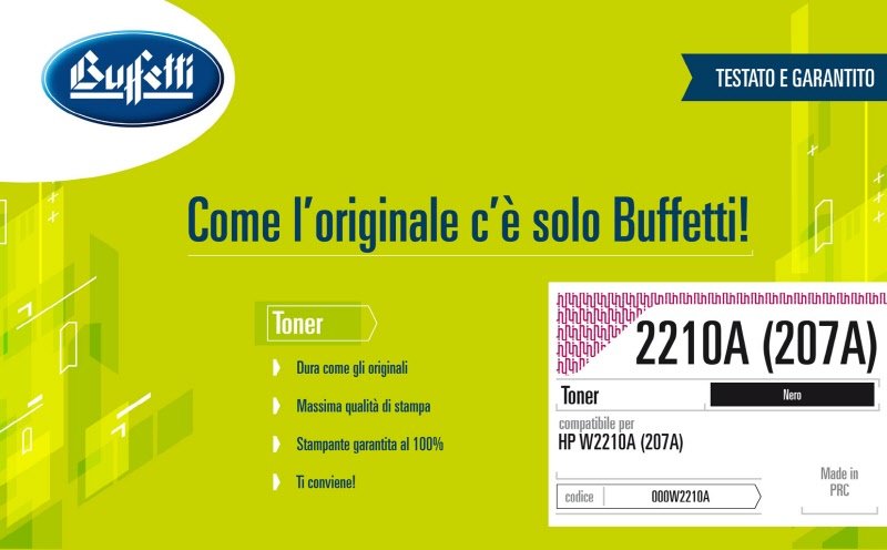 Toner HP - Compatibile 2210A(207A) W2210A(207A) - Nero - 1.350 pag