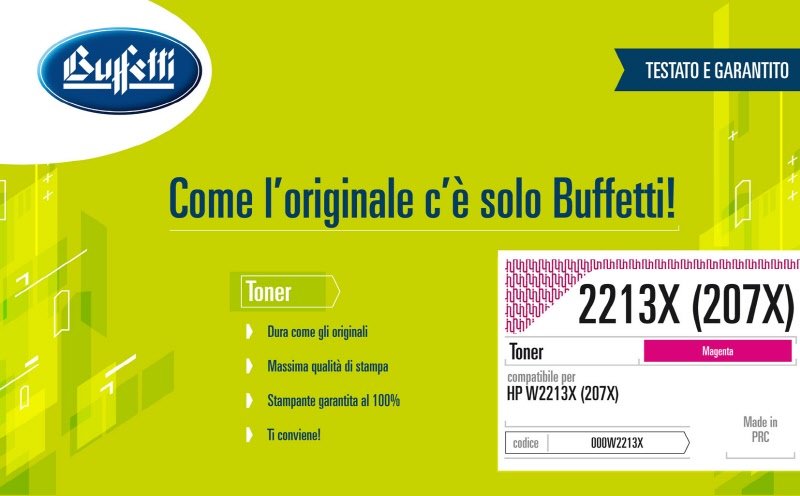 Toner HP - Compatibile 2213X(207X) W2213X(207X) - Magenta - 2.450 pag