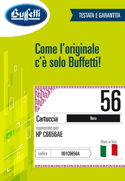 Cartuccia ink jet HP - Compatibile Rigenerato 56 C6656AE - Nero - 520 pag