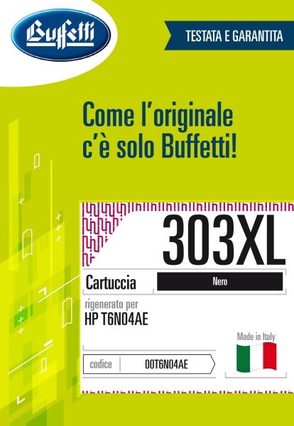 Cartuccia ink jet HP - Compatibile Rigenerato 303XL T6N04AE - Nero - 600 pag