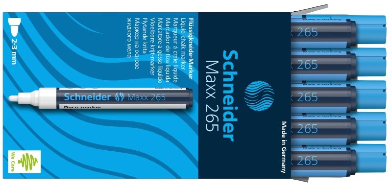 Marcatore gesso liquido MAXX 265 2-3mm - blu chiaro
