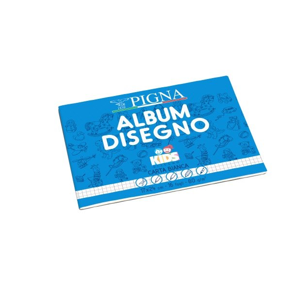 Album Disegno Kids - Rilegatura Punto Metallico con microperforazione - 5M - 80g - 17x24cm