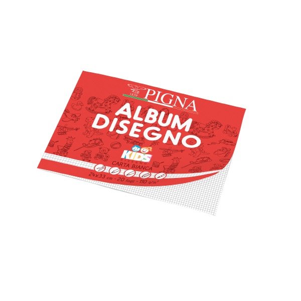 Album Disegno  Kids - Rilegatura Punto Metallico con microperforazione - 5M - 110g - 24x33cm
