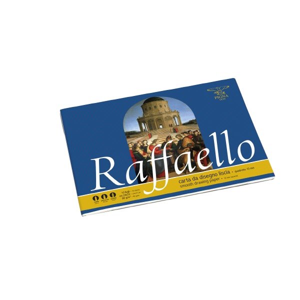 Album disegno Raffaello - 24x33 cm - Quadretto 10 mm - Rigatura 10 - 10 fogli - 80 g