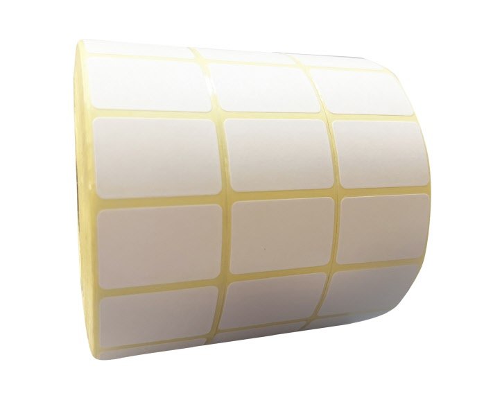 Rotolo da 9.000 etichette termiche adesive permanenti - f.to 30x20 mm  - 3 piste