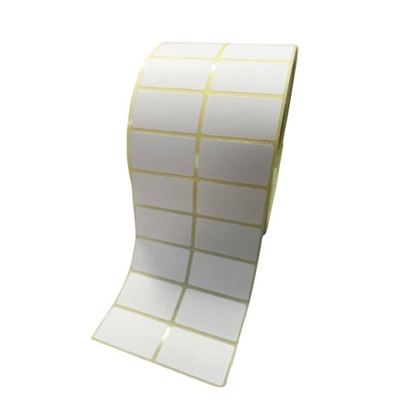 Rotolo da 5.000 etichette termiche adesive permanenti - f.to 40x21 mm - 2 piste