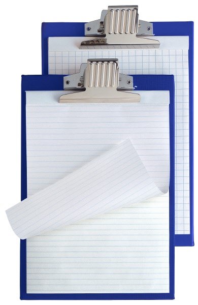 Tavoletta portablocco con molla alta capacità - PVC  - 29,7x21 cm - blu