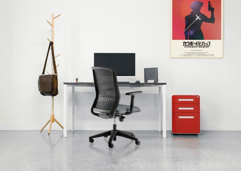 Sedia Kora black version - braccioli inclusi - riv. rosso