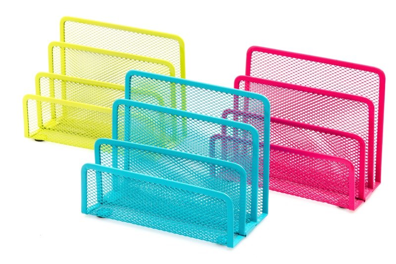 Sparticarte in metallo colorato (verde acido, fucsia, celeste)