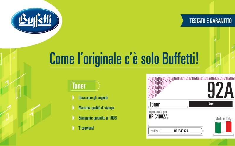 Toner HP - Compatibile Rigenerato 92A C4092A - Nero - 2.900 pag