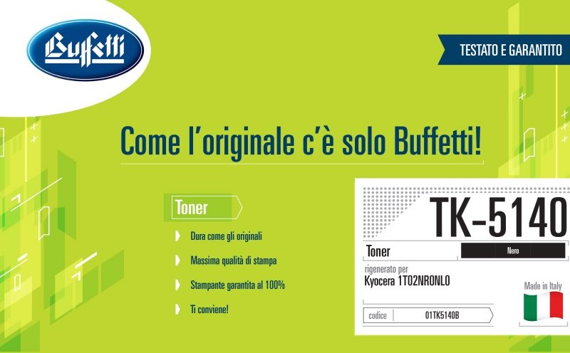 Kyocera Toner - Compatibile Rigenerato TK-5140 1T02NR0NL0 - Nero - 7.000 pag
