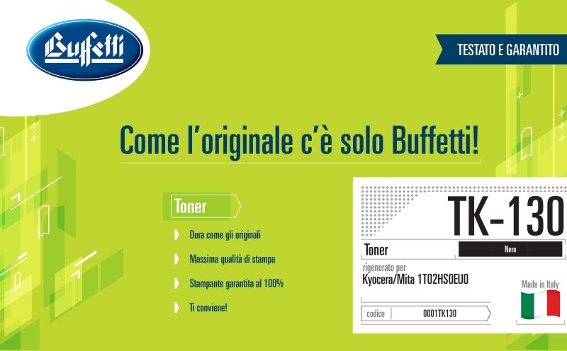 Kyocera/Mita Toner - Compatibile Rigenerato TK-130 1T02HS0EU0 - Nero - 7.200 pag
