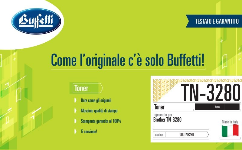 Brother Toner - Compatibile Rigenerato TN-3280 - Nero - 8.000 pag