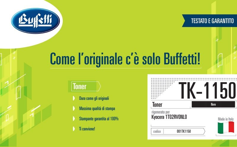 Kyocera Toner - Compatibile Rigenerato TK-1150 1T02RV0NL0 - Nero - 3.000 pag
