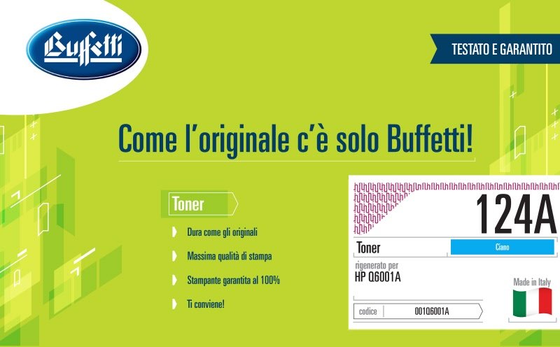 Toner HP - Compatibile Rigenerato 124A Q6001A - Ciano - 2.000 pag