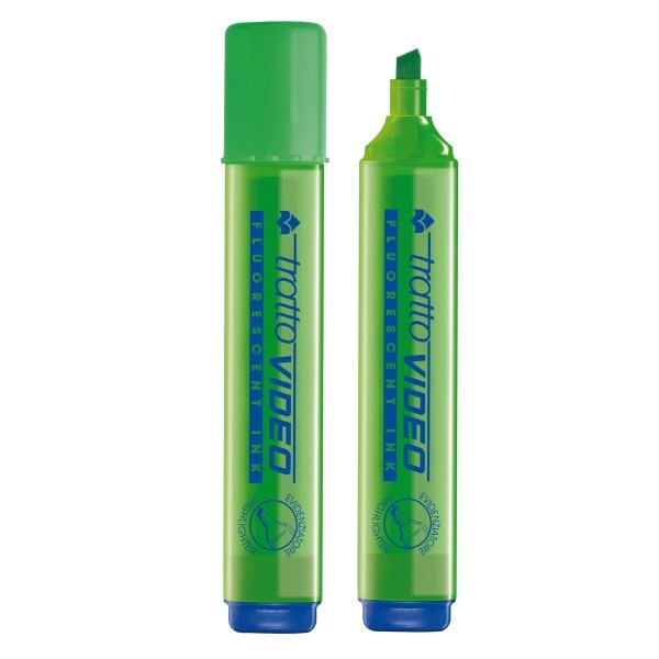 Evidenziatore Tratto Video - verde - Tratto 1- 5 mm - Punta a scalpello