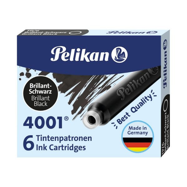 Cartucce per stilografica Pelikan 4001 TP/6 - nero