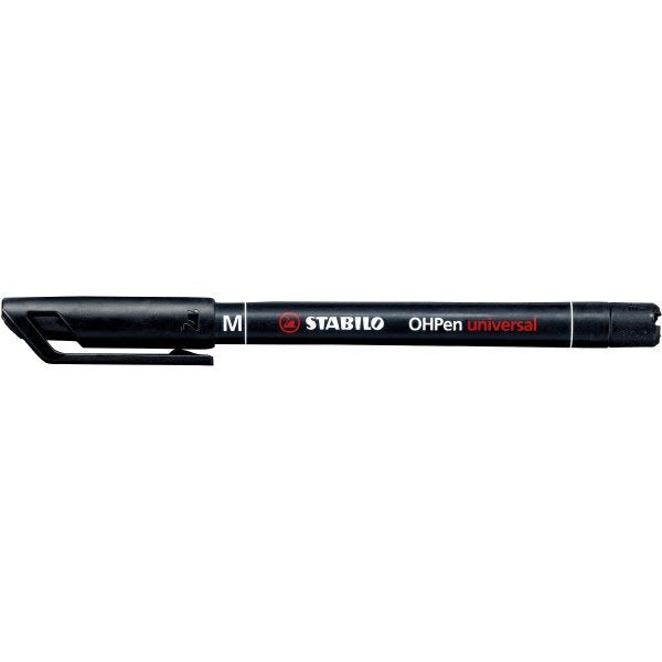 Marcatore permanente OHPen Universal - nero - Punta Media - Tratto 1 mm