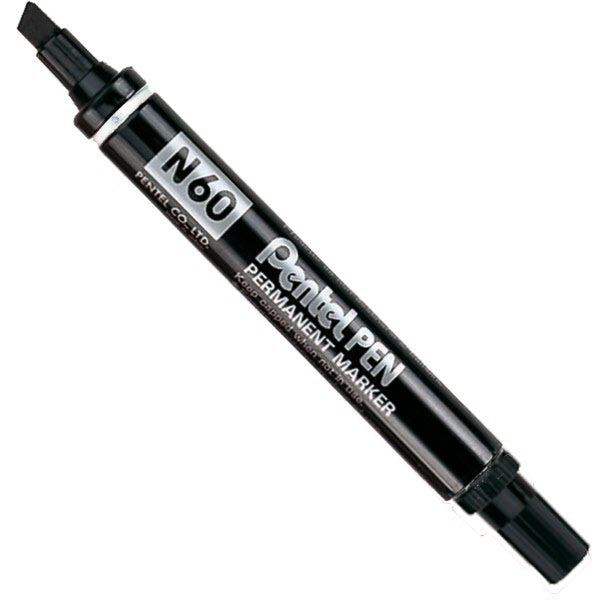 Marcatore permanente N60 - nero - Punta a scalpello - Tratto 3,9-5,5 mm