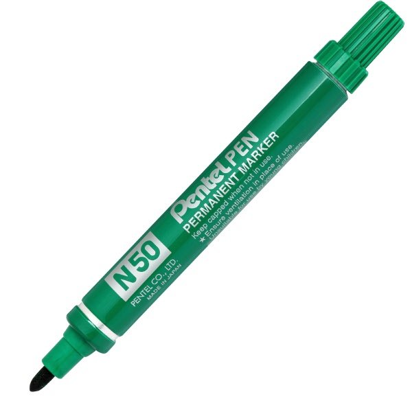 Marcatore permanente N50 - verde - Punta tonda - Tratto 4,3 mm