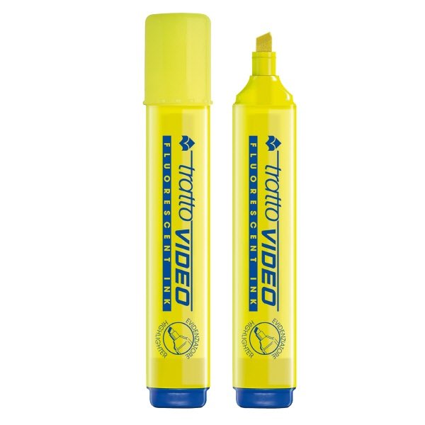 Evidenziatore Tratto Video - giallo - Tratto 1- 5 mm - Punta a scalpello