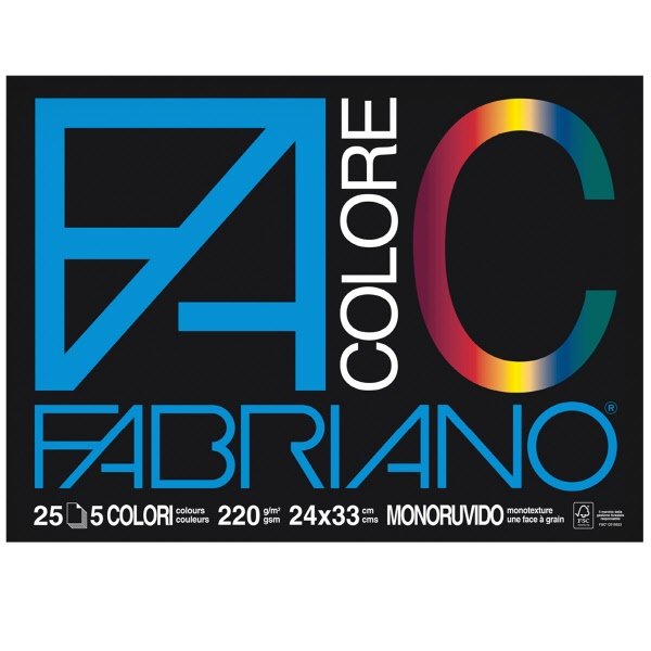 Album da disegno Fabriano Arcobaleno - 24x33 cm - 10 fogli - 140 g
