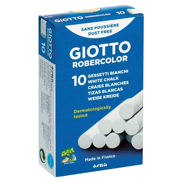 Gessetti Giotto Robercolor - bianco - 10 pezzi
