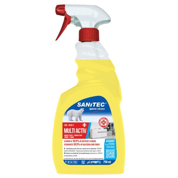 Multiactive - disinfettante concentrato per uso ambientale da 750 ml.