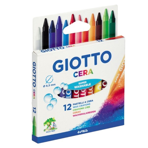 Confezione di pastelli a cera  - 9 mm - da 3 anni in poi
