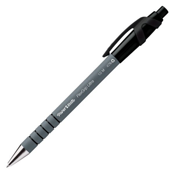 Penna a sfera a scatto FlexGrip Ultra - nero - Tratto medio