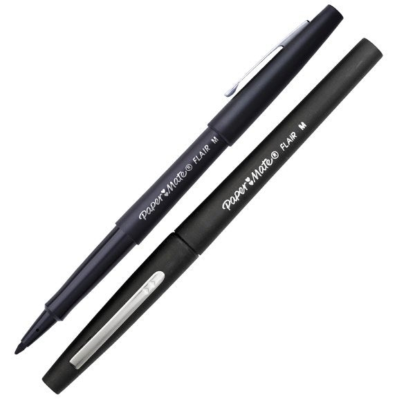 Penna con punta sintetica Nylon - nero - Tratto medio