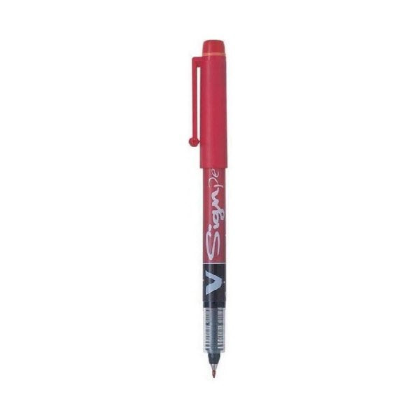 Penna con punta in fibra V Signpen - rosso - Tratto medio