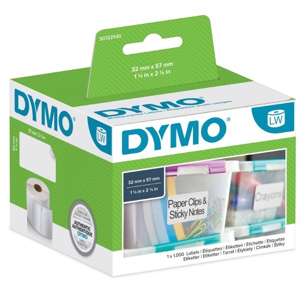 Etichette per Dymo LabelWriter - rimovibile - 57 x 32 mm - bianco