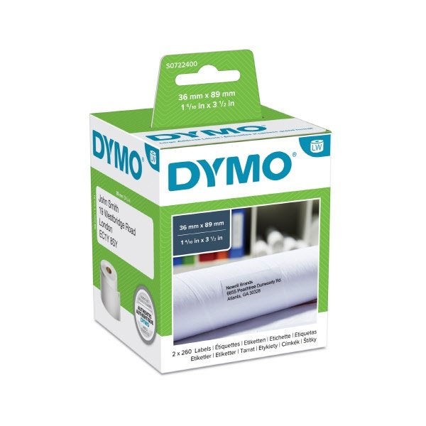 Etichette per Dymo LabelWriter - permanente - 89 x 36 mm - bianco