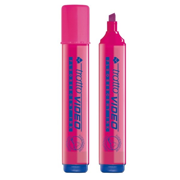 Evidenziatore Tratto Video - rosa - Tratto 1- 5 mm - punta a scalpello