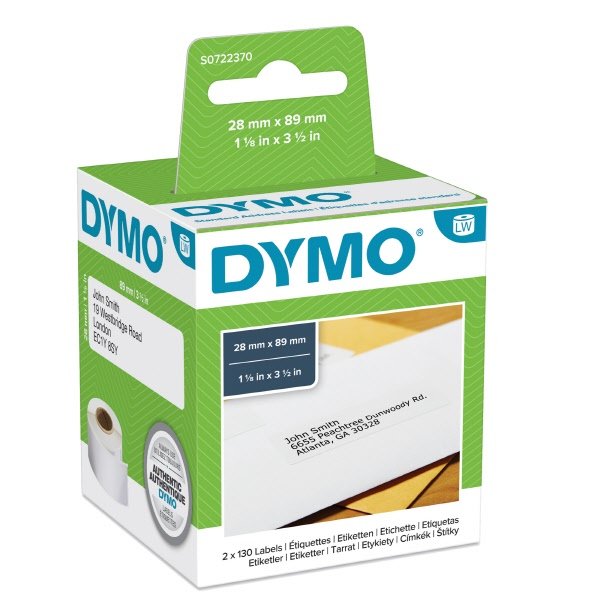 Etichette per Dymo LabelWriter - permanente -89 x 28 mm - bianco