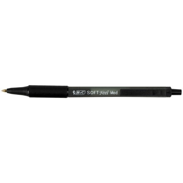 Conf. 12 penna a sfera a scatto Soft Feel Clic - nero- Tratto medio